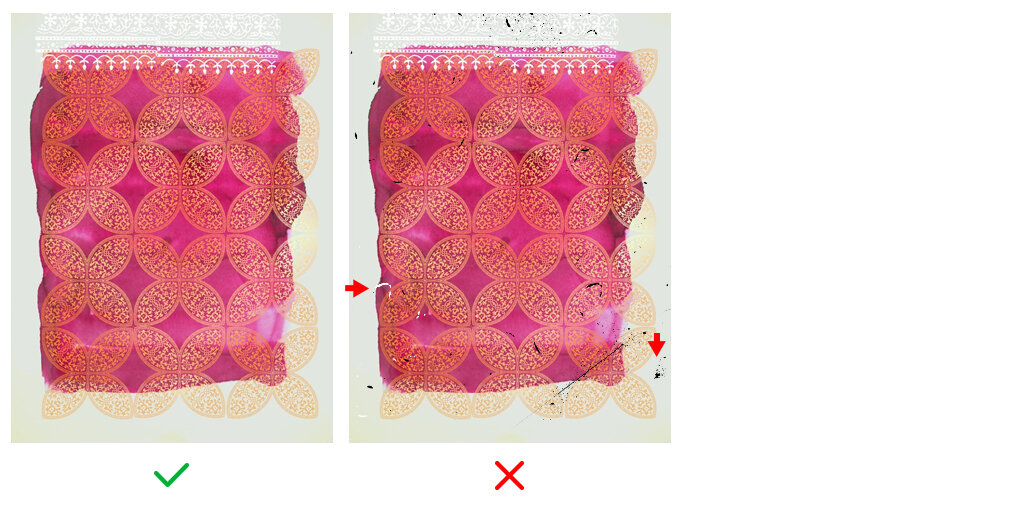 Images have been cleaned so that no unwanted marks or textures appear