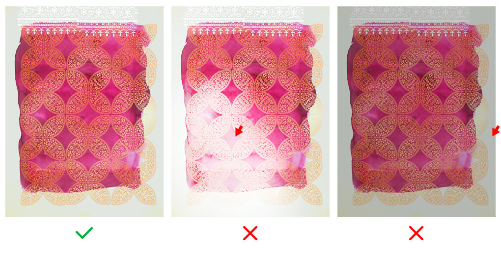 Make sure the lighting is uniform and there is no highlighted or shaded area