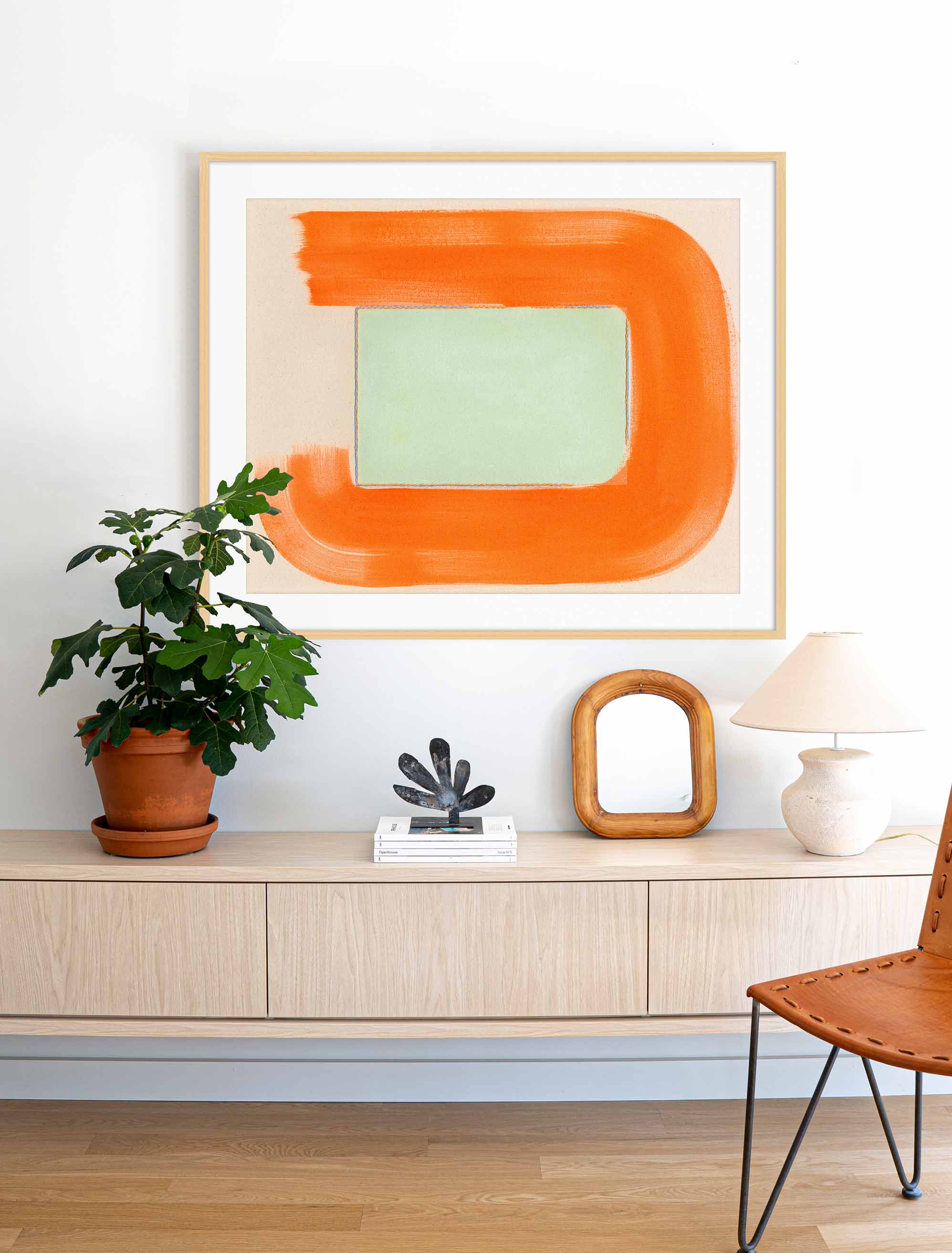 A simple pop-up of color makes for super chic statement art.