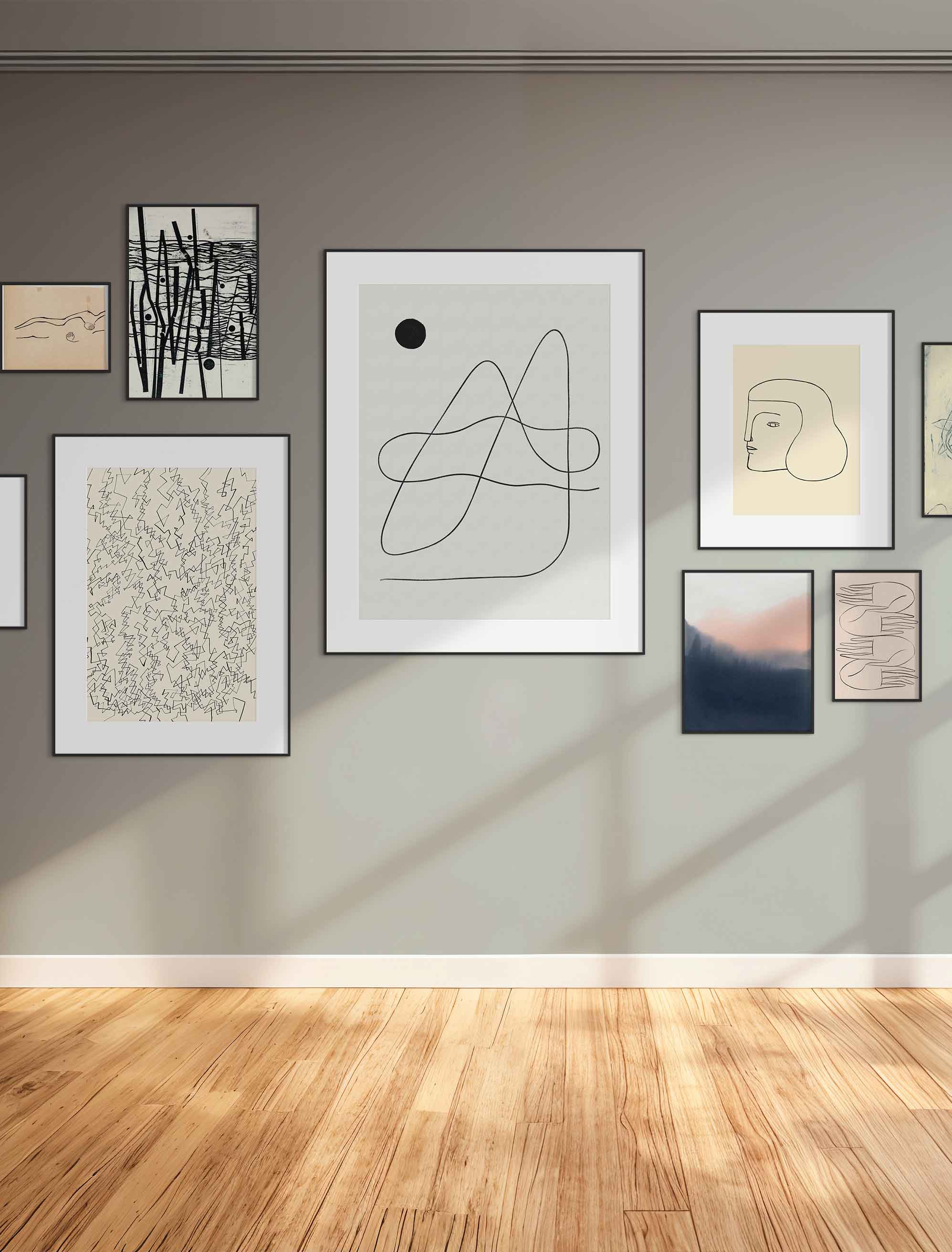 Scribble art is modern, chic and makes for a great statement.