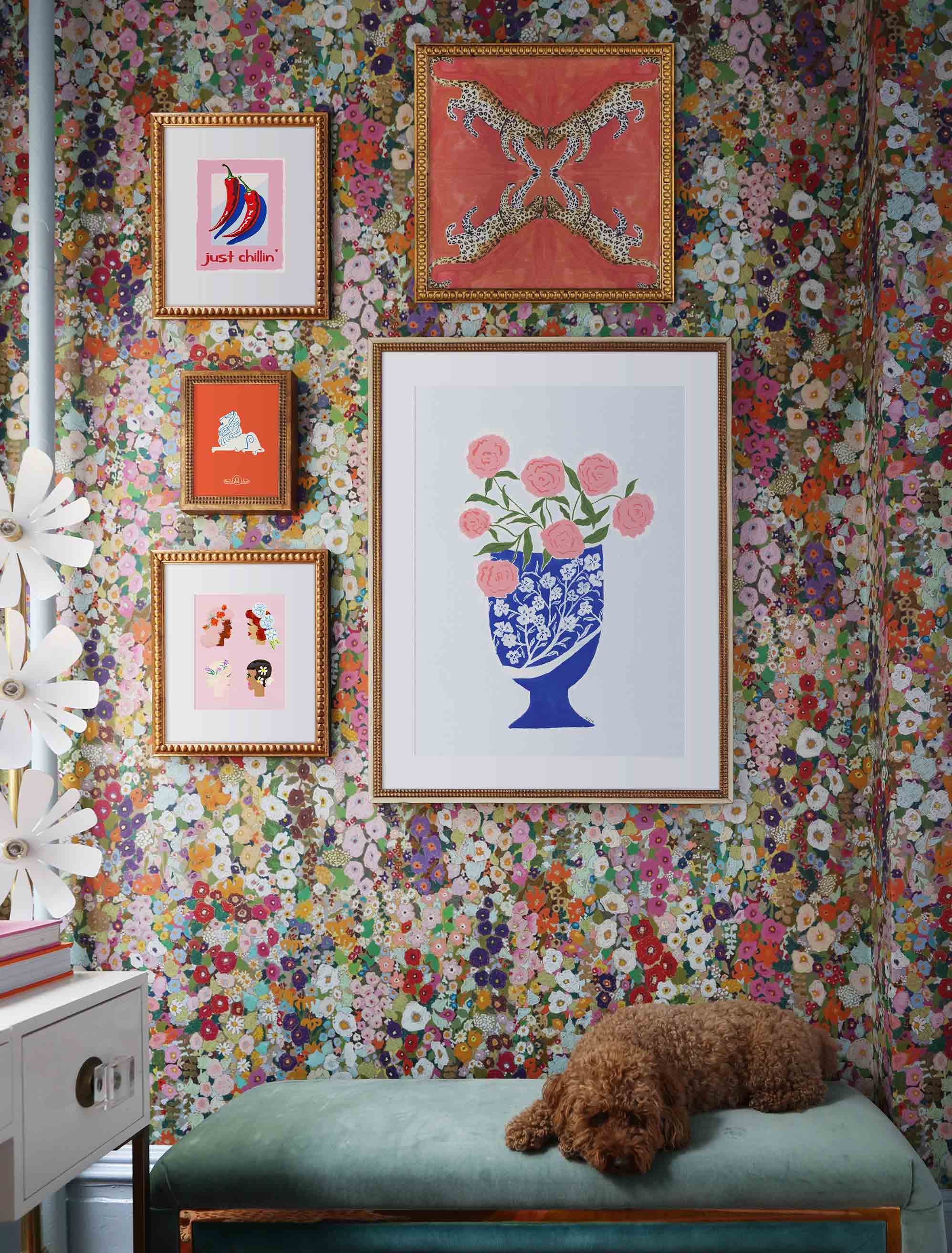 Perfect examples of dopamine decor in a colorful interior.