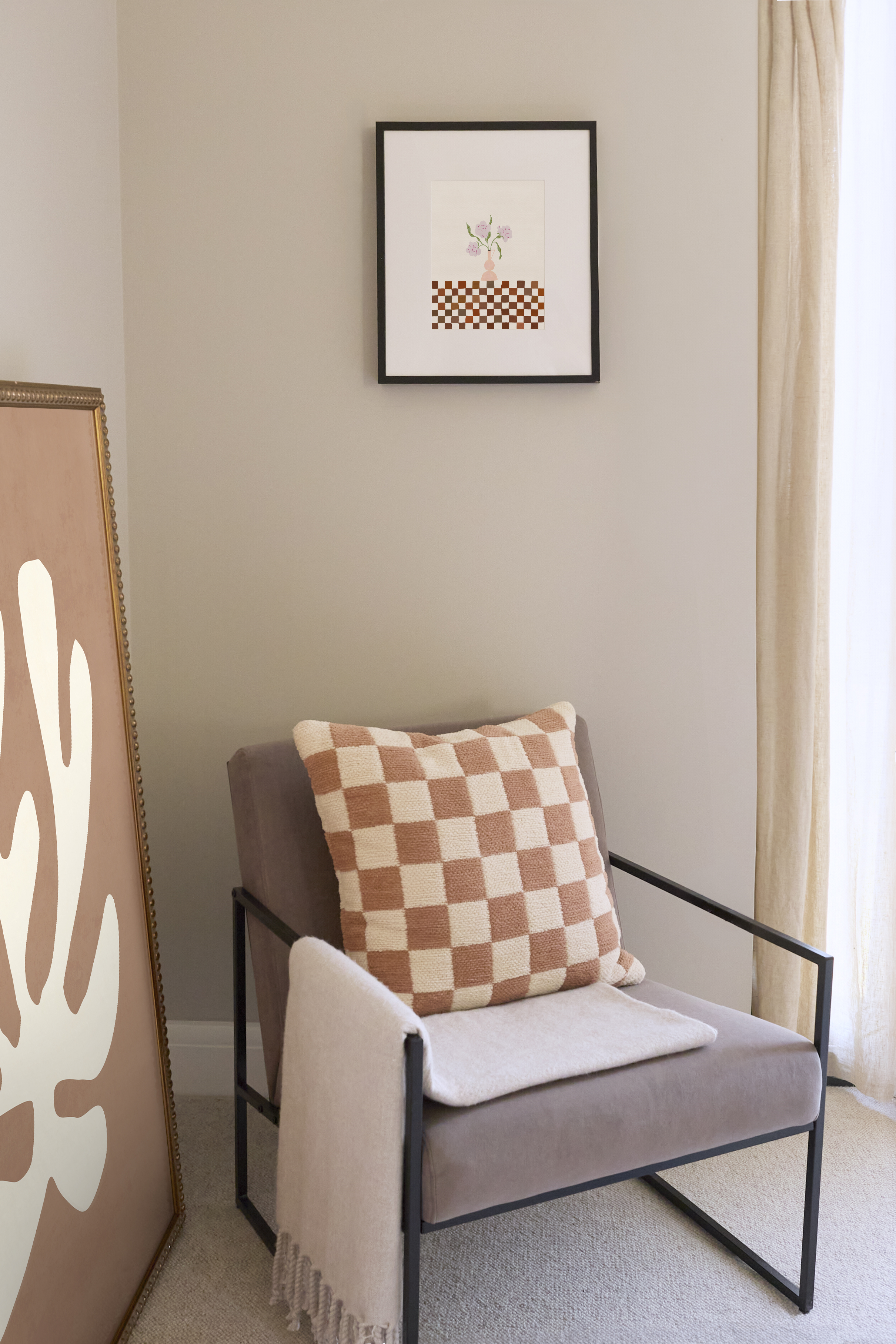 Art included: Checkerflowers by Erica Catherine, Snow Flower - Terracotta 01 by Jaqueline Lima Vieira