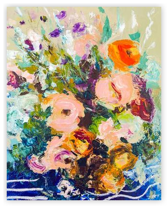 Meant for Pastries floral painting by Megan Cassidy Carty on