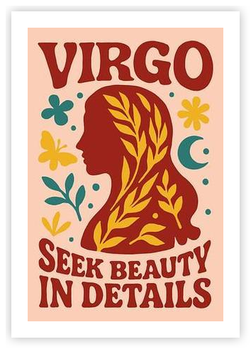 Virgo Zodiac Poster by Pat Krygowski on Artfully Walls | Artfully