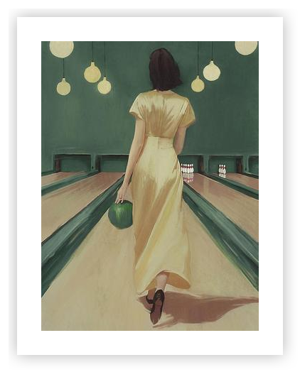 Bowling Night by Duska Prorocic on Artfully Walls | Artfully Walls