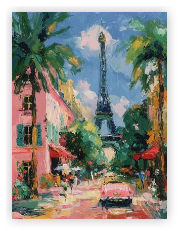 版画　PARIS  12 Sunny Paris Street View by Niklas Horstmann on Artfully Walls