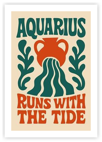 Aquarius Zodiac Poster by Pat Krygowski on Artfully Walls