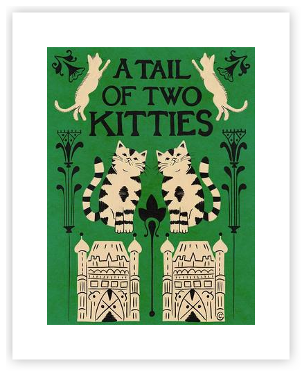 A Tail of Two Kitties by Carrie Cantwell on Artfully Walls