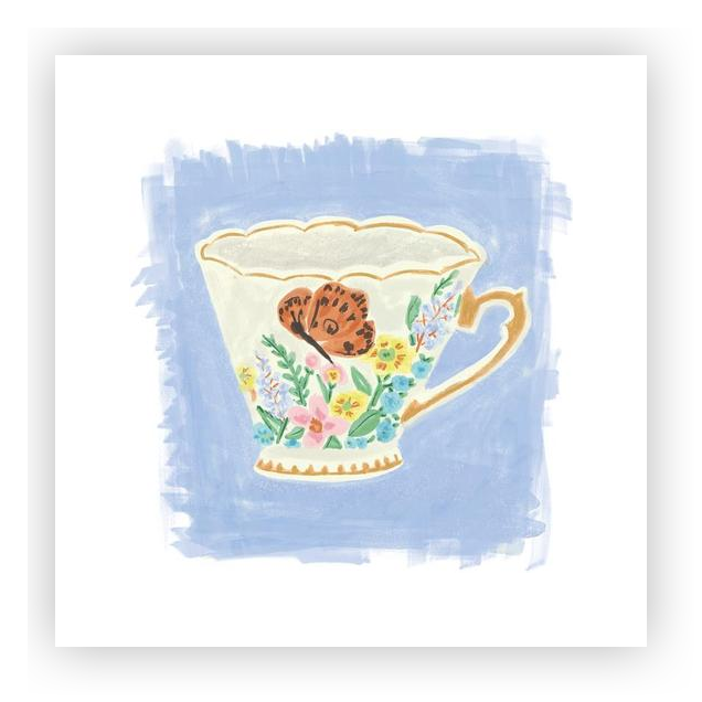 専用③ Vintage China Teacup - Lavender by Jen Lindup on Artfully Walls
