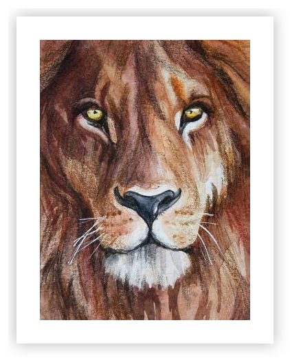 Lion King portrait by Marina Artamonov on Artfully Walls