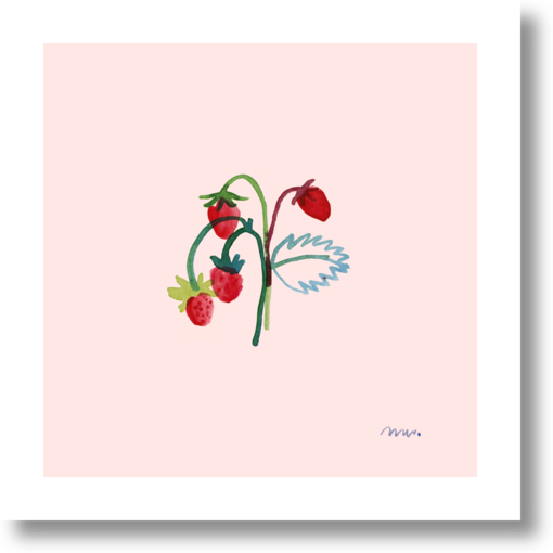 Little Red Strawberries by META WRABER on Artfully Walls