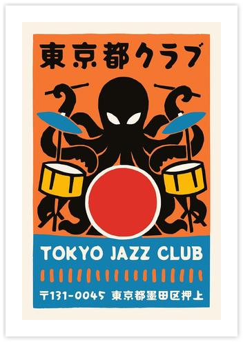 Tokyo Jazz Club Poster by Pat Krygowski on Artfully Walls