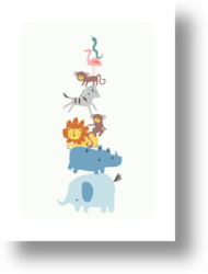 Animal Tower by Sarah Betz - cubeely Paris on Artfully Walls