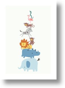 Animal Tower by Sarah Betz - cubeely Paris on Artfully Walls