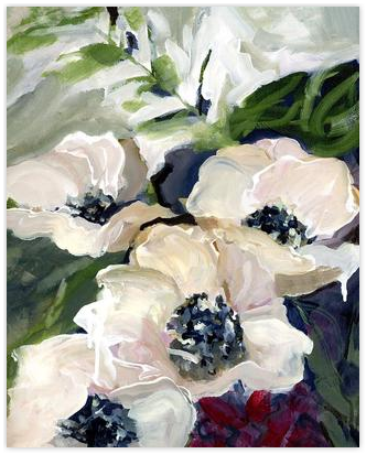 絵画 anemone Twilight Anemones II by Katie Ré Scheidt on Artfully Walls