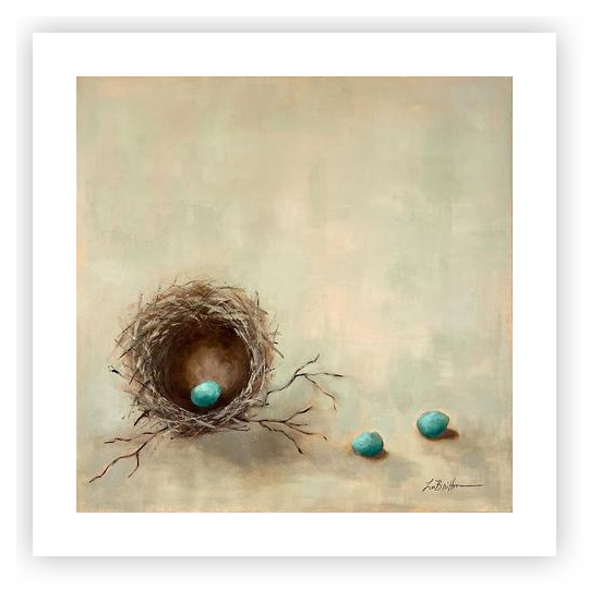 (1665) 直筆サイン入り 区麗情/Nest・巣 Robin's Nest by Lee Britton on Artfully Walls | Artfully Walls