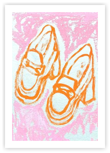 専用③ Orange Loafers by Bertille de Lestrade on Artfully Walls