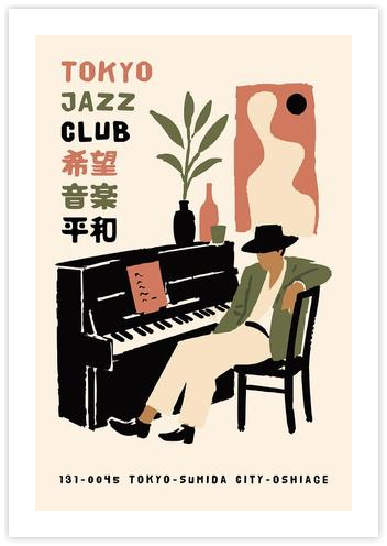 Tokyo Jazz Club by Pat Krygowski on Artfully Walls | Artfully Walls