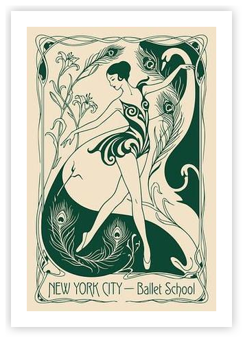 New York City Ballet School Poster by Edith Kurc - Wild Fever