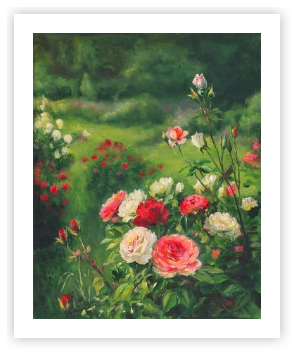 Rose Garden Retreat by Marina Kozyr on Artfully Walls | Artfully Walls