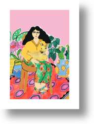 アート・デザイン・音楽 ALJ ASSOCIAZIONE LIUTARIA ITALIANA 2000 Lady and her fawn by Alja Horvat on Artfully Walls | Artfully Walls