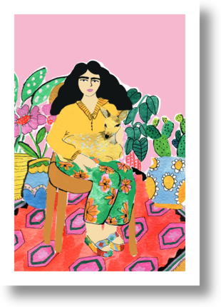 Lady and her fawn by Alja Horvat on Artfully Walls | Artfully Walls