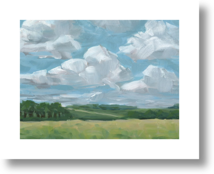 Clouds Over Field by Carrie Arnold on Artfully Walls | Artfully Walls