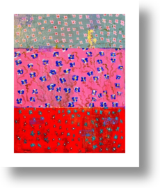 Blue Pink Tomato by Leslie Spann on Artfully Walls | Artfully Walls