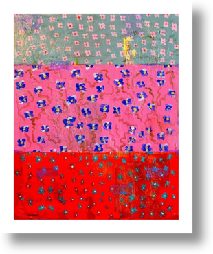 Blue Pink Tomato by Leslie Spann on Artfully Walls | Artfully Walls