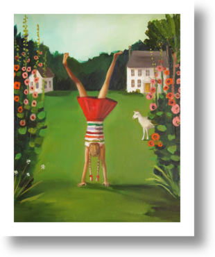The Handstand by Janet Hill on Artfully Walls | Artfully Walls