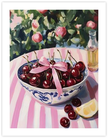 Al Fresco Cherries by Jennifer Milloy on Artfully Walls | Artfully