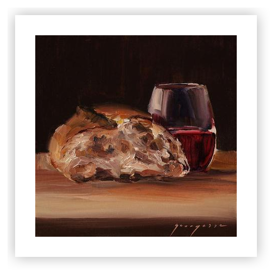 Bread and Wine by Georgesse Gomez on Artfully Walls | Artfully Walls