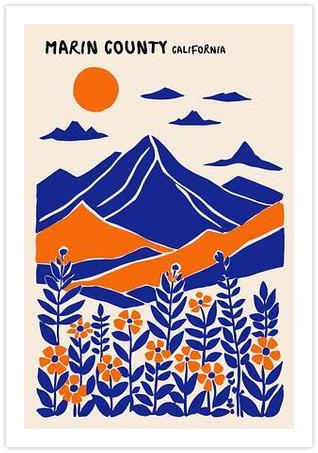 Marin County California by Edith Kurc - Wild Fever Studio on