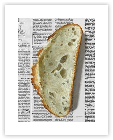 Piece of bread by Elena Tronina on Artfully Walls | Artfully Walls