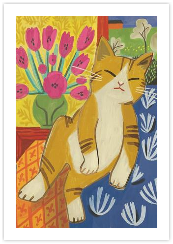 絵画 kt Cat nap by Irene Chan on Artfully Walls | Artfully Walls