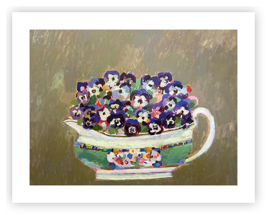 Violas by Charlotte Hardy on Artfully Walls | Artfully Walls