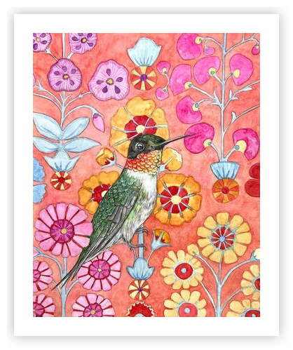 Ruby-Throated Hummingbird by Emily McPhee on Artfully Walls