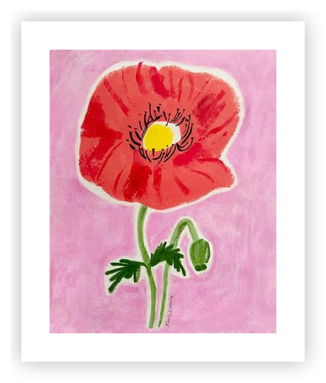 Big red poppy by Karin Lauria on Artfully Walls | Artfully Walls
