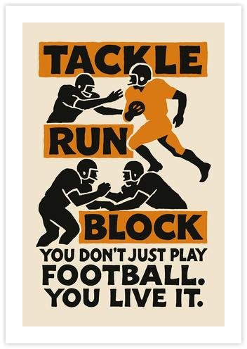 Motivational Football Poster by Pat Krygowski on Artfully Walls