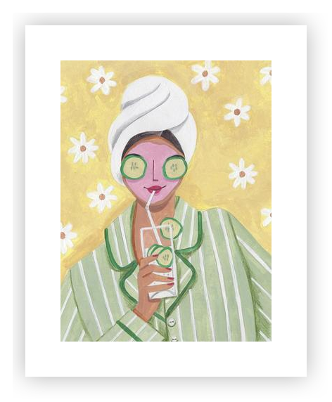 Woman Relaxing at the Beauty Salon by Caroline Bonne Müller on