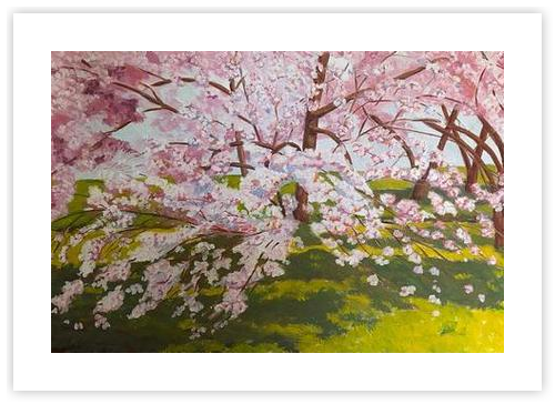 Cherry Blossoms by Obal Lopez on Artfully Walls | Artfully Walls