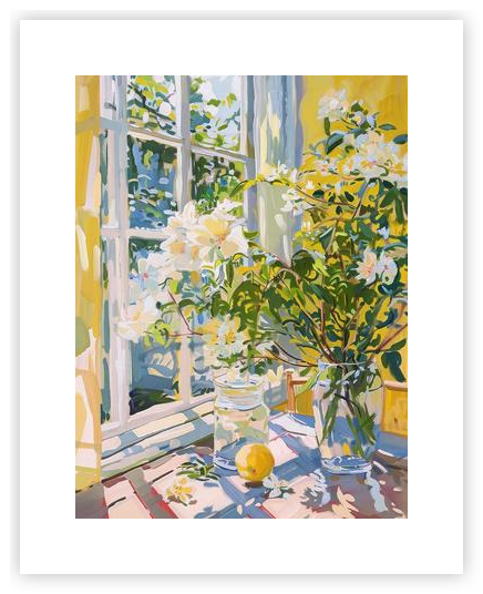 Still Life Flowers and Sunlit Window by Niklas Horstmann on