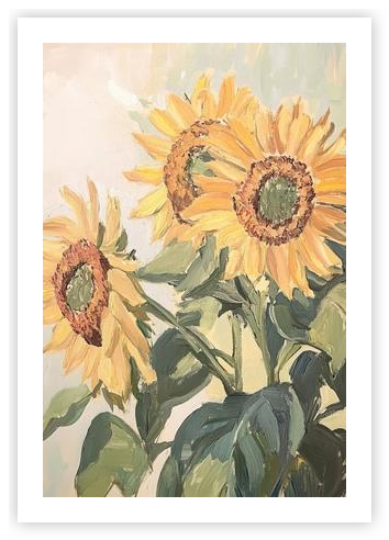 Vintage Sunflowers by Niklas Horstmann on Artfully Walls