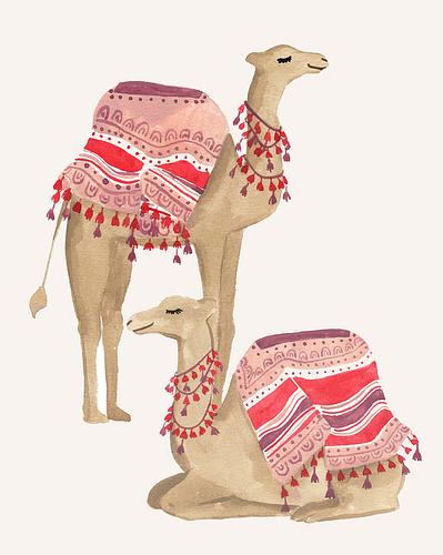 Happy Camel by Larsen McDowell on Artfully Walls | Artfully Walls