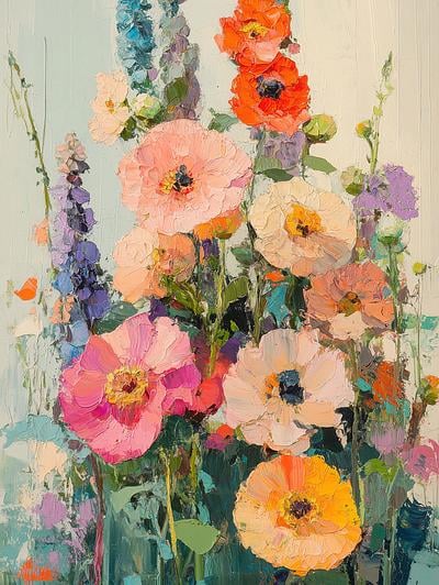 Meant for Pastries floral painting by Megan Cassidy Carty on