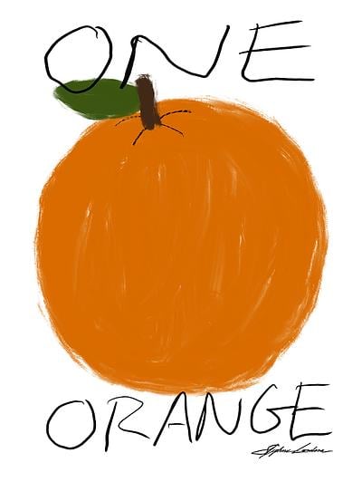 One Orange by Stephie Cardona on Artfully Walls | Artfully Walls