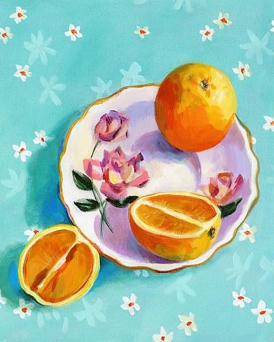 ゆめいろアルエット！ B2タペストリー 橘旭 Oranges for Suzie” by Meg Britten on Artfully Walls | Artfully Walls