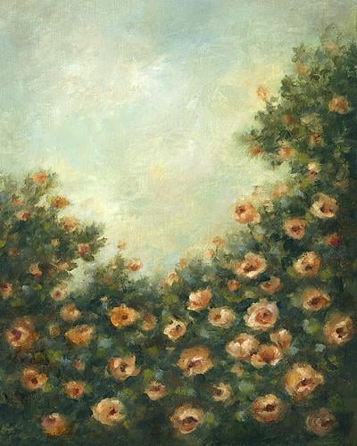 Orange Rose Garden by Sara Swanson on Artfully Walls | Artfully Walls