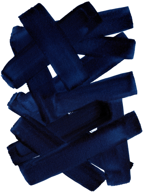 Superwatercolor Dark Blue by Paraschiv on Artfully Walls