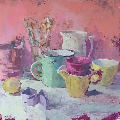 Tea Cup and Saucer by Tali Yalonetzki on Artfully Walls | Artfully